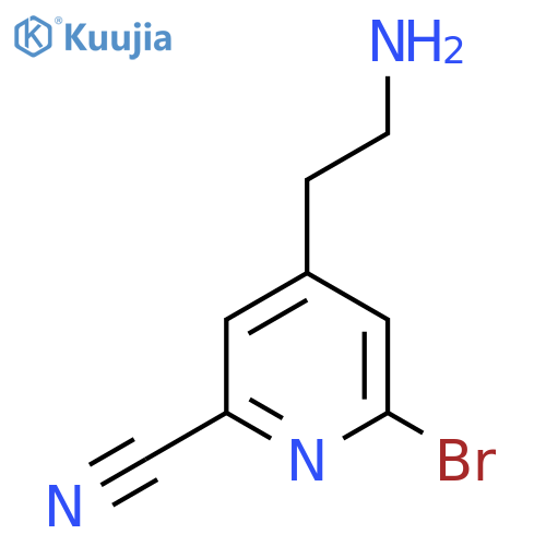 4-(2-Aminoethyl)-6-bromopyridine-2-carbonitrile structure