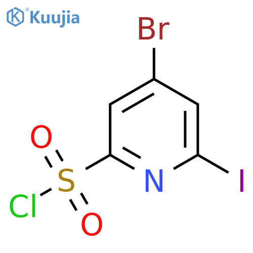 4-Bromo-6-iodopyridine-2-sulfonyl chloride structure