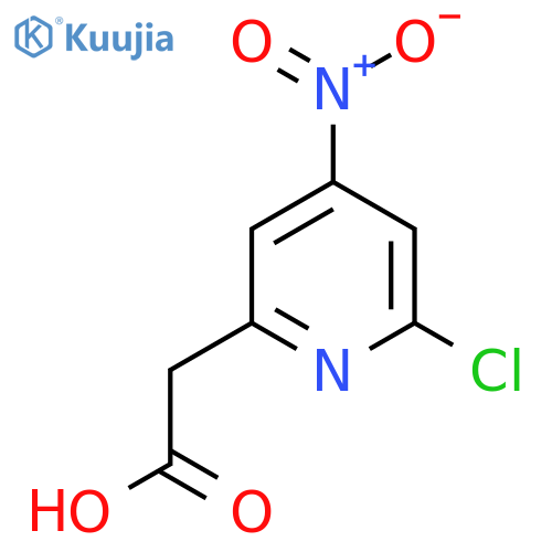 (6-Chloro-4-nitropyridin-2-YL)acetic acid structure