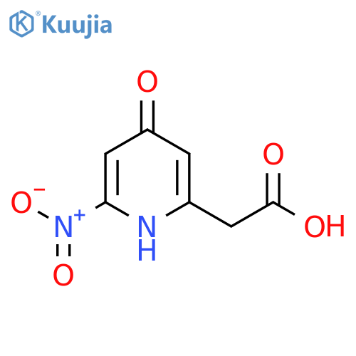 4-Hydroxy-2-nitropyridine-6-acetic acid structure