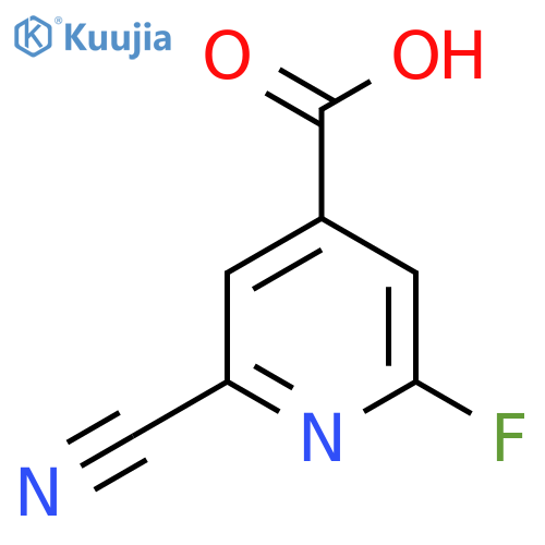 2-Cyano-6-fluoroisonicotinic acid structure