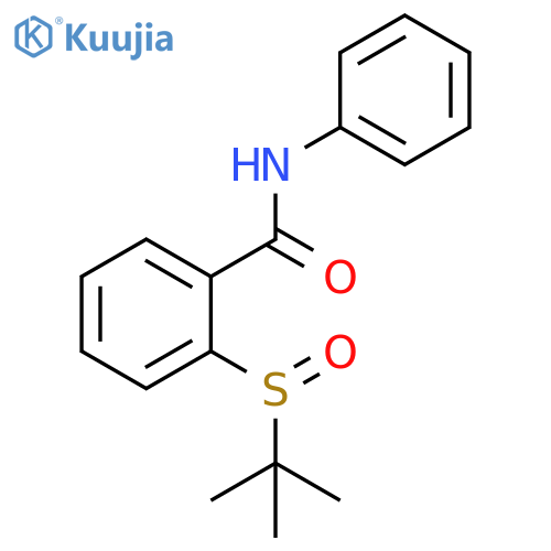 Benzamide, 2-[(1,1-dimethylethyl)sulfinyl]-N-phenyl- structure