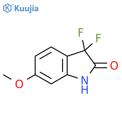 3,3-difluoro-6-methoxy-2,3-dihydro-1H-indol-2-one structure