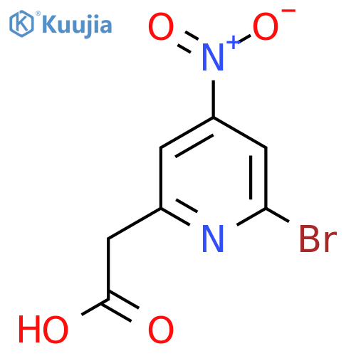(6-Bromo-4-nitropyridin-2-YL)acetic acid structure