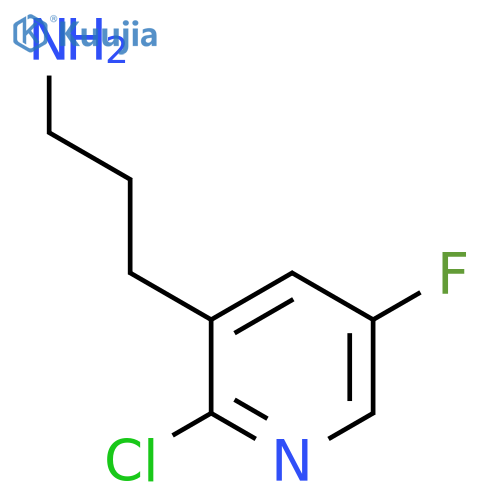 3-(2-chloro-5-fluoropyridin-3-yl)propan-1-amine structure
