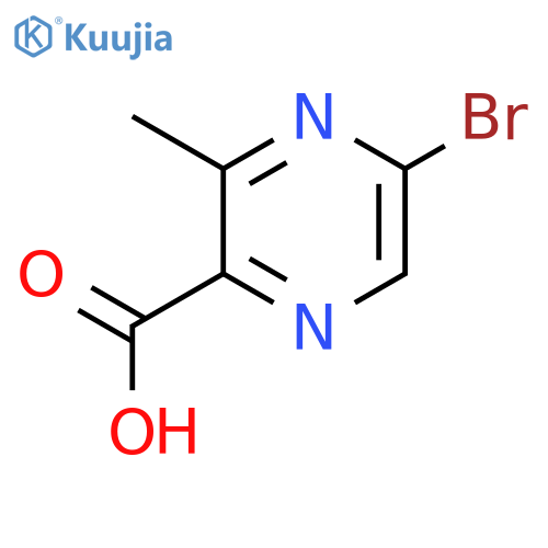 5-Bromo-3-methylpyrazine-2-carboxylic acid structure