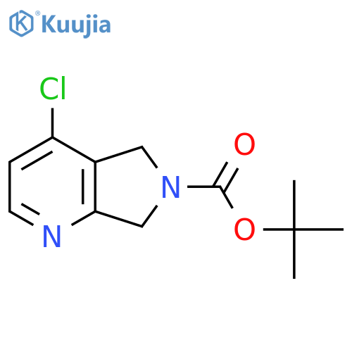 Tert-butyl 4-chloro-5,7-dihydro-6H-pyrrolo[3,4-B]pyridine-6-carboxylate structure