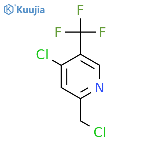 4-Chloro-2-(chloromethyl)-5-(trifluoromethyl)pyridine structure