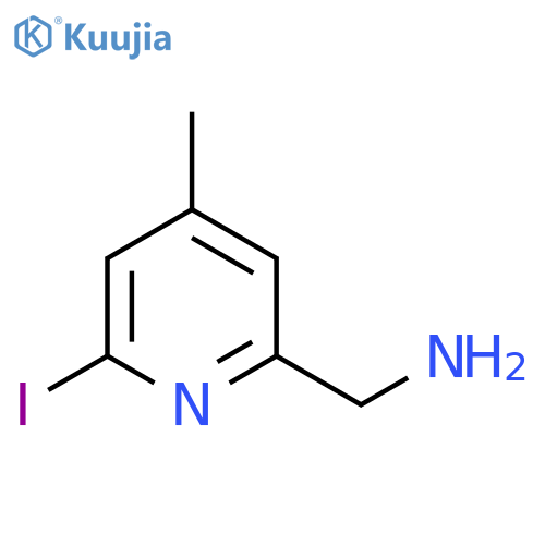 (6-iodo-4-methylpyridin-2-yl)methanamine structure