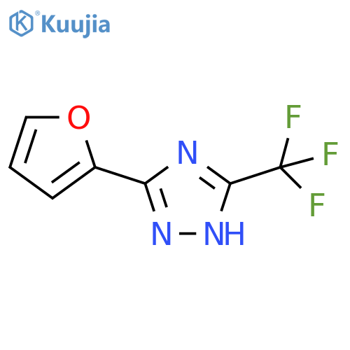 1H-1,2,4-Triazole, 3-(2-furanyl)-5-(trifluoromethyl)- structure