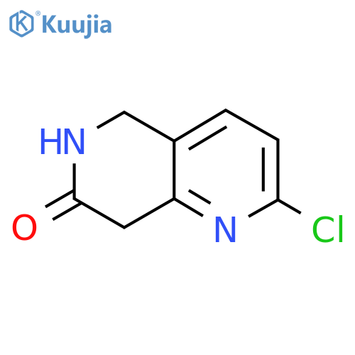 2-chloro-5,6,7,8-tetrahydro-1,6-naphthyridin-7-one structure