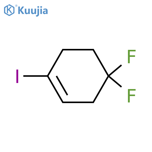 4,4-difluoro-1-iodocyclohex-1-ene structure