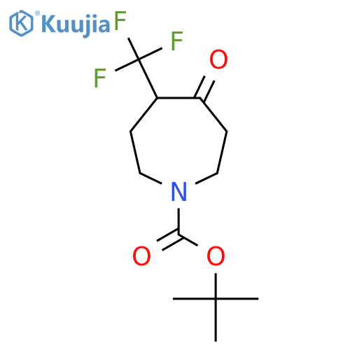 tert-Butyl-4-oxo-5-(trifluoromethyl)azepane-1-carboxylate structure