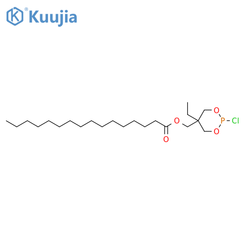 Hexadecanoic acid,(2-chloro-5-ethyl-1,3,2-dioxaphosphorinan-5-yl)methyl ester structure
