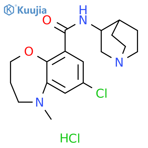 1,5-Benzoxazepine-9-carboxamide, N-1-azabicyclo[2.2.2]oct-3-yl-7-chloro-2,3,4,5-tetrahydro-5-methyl-, hydrochloride (1:2) structure