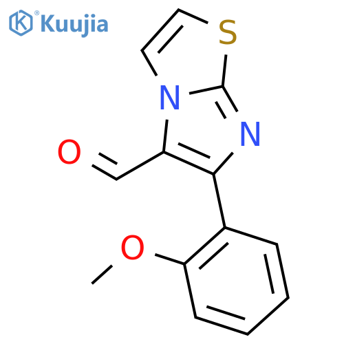 Imidazo[2,1-b]thiazole-5-carboxaldehyde, 6-(2-methoxyphenyl)- structure