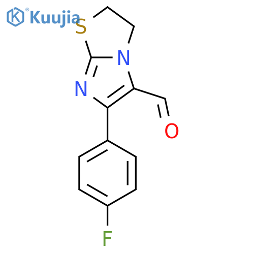 Imidazo[2,1-b]thiazole-5-carboxaldehyde,6-(4-fluorophenyl)-2,3-dihydro- structure