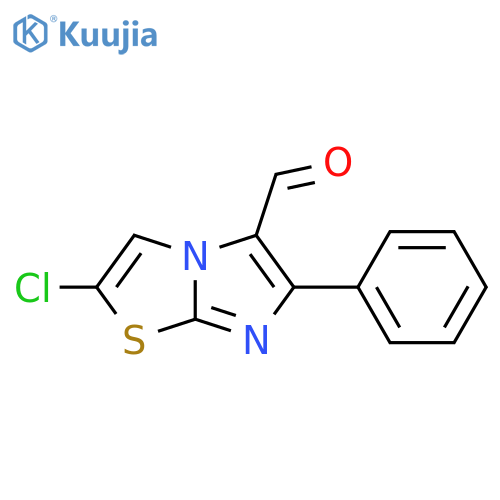 Imidazo[2,1-b]thiazole-5-carboxaldehyde, 2-chloro-6-phenyl- structure