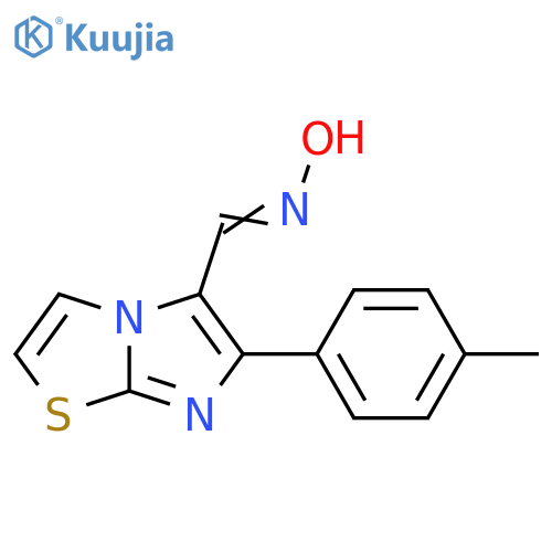 Imidazo[2,1-b]thiazole-5-carboxaldehyde, 6-(4-methylphenyl)-, oxime structure