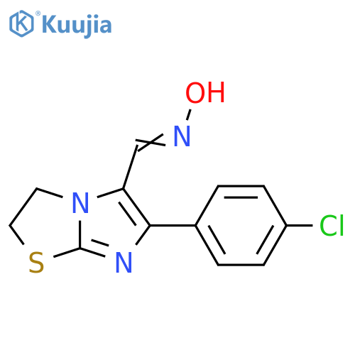 Imidazo[2,1-b]thiazole-5-carboxaldehyde,6-(4-chlorophenyl)-2,3-dihydro-, oxime structure