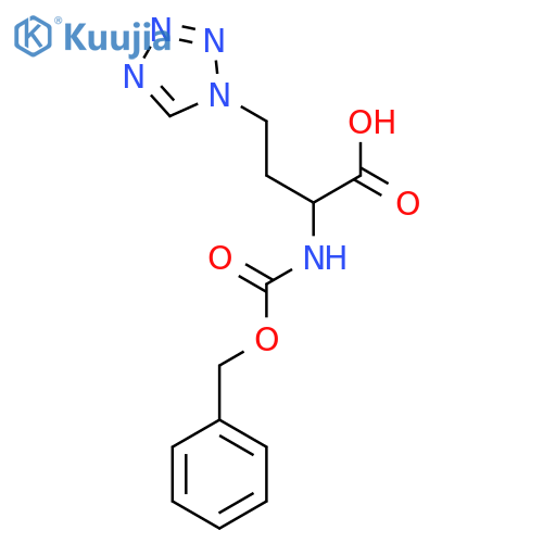 2-{(benzyloxy)carbonylamino}-4-(1H-1,2,3,4-tetrazol-1-yl)butanoic acid structure