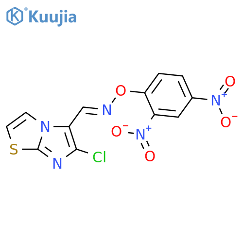 Imidazo[2,1-b]thiazole-5-carboxaldehyde, 6-chloro-, O-(2,4-dinitrophenyl)oxime structure