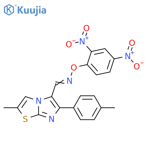 Imidazo[2,1-b]thiazole-5-carboxaldehyde, 2-methyl-6-(4-methylphenyl)-, O-(2,4-dinitrophenyl)oxime structure