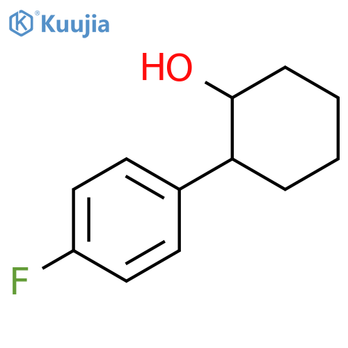 Cyclohexanol, 2-(4-fluorophenyl)-, trans- structure