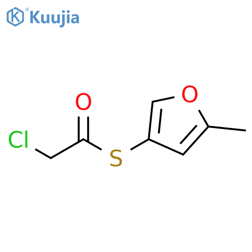 Ethanethioic acid, chloro-, S-(5-methyl-3-furanyl) ester structure