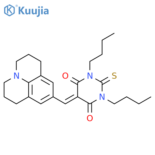 4,6(1H,5H)-Pyrimidinedione,1,3- dibutyldihydro-5-[(2,3,6,7-tetrahydro-1H,5Hbenzo[ ij]quinolizin-9-yl)methylene]-2-thioxo- structure