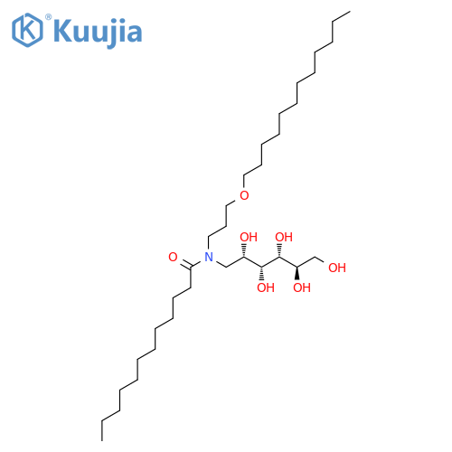 D-Glucitol, 1-deoxy-1-[[3-(dodecyloxy)propyl](1-oxododecyl)amino]- structure