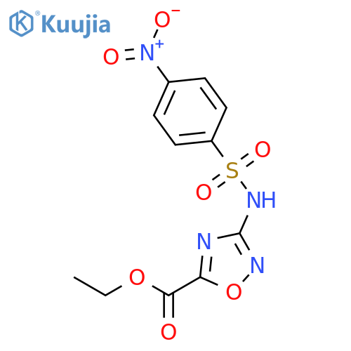 1,2,4-OXADIAZOLE-5-CARBOXYLIC ACID, 3-[[(4-NITROPHENYL)SULFONYL]AMINO]-, ETHYL ESTER structure