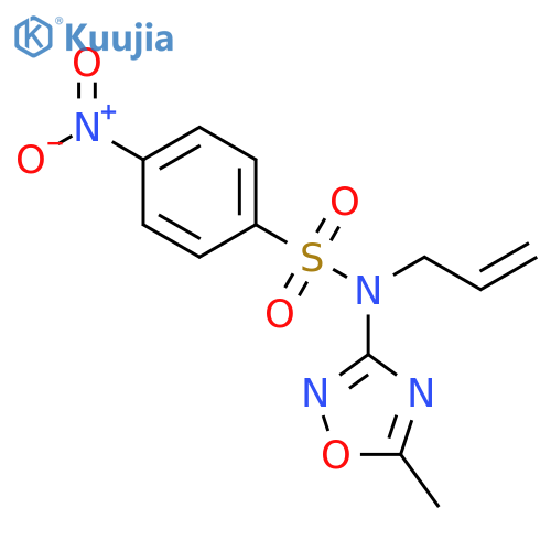 Benzenesulfonamide,N-(5-methyl-1,2,4-oxadiazol-3-yl)-4-nitro-N-2-propenyl- structure
