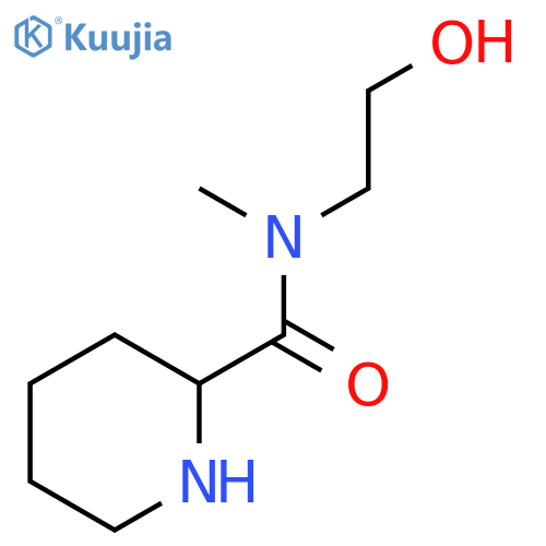 2-Piperidinecarboxamide, N-(2-hydroxyethyl)-N-methyl-, (±)- structure