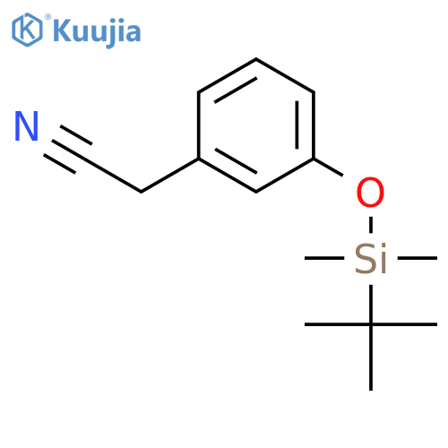 Benzeneacetonitrile, 3-[[(1,1-dimethylethyl)dimethylsilyl]oxy]- structure
