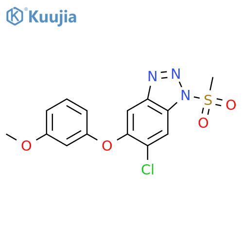 1H-Benzotriazole, 6-chloro-5-(3-methoxyphenoxy)-1-(methylsulfonyl)- structure