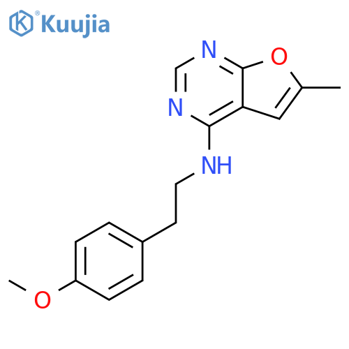 Furo[2,3-d]pyrimidin-4-amine, N-[2-(4-methoxyphenyl)ethyl]-6-methyl- structure