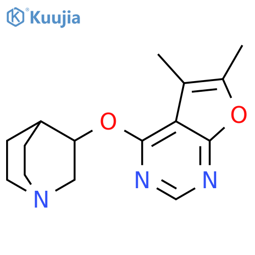 1-Azabicyclo[2.2.2]octane,3-[(5,6-dimethylfuro[2,3-d]pyrimidin-4-yl)oxy]- structure