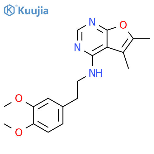 Furo[2,3-d]pyrimidin-4-amine,N-[2-(3,4-dimethoxyphenyl)ethyl]-5,6-dimethyl- structure