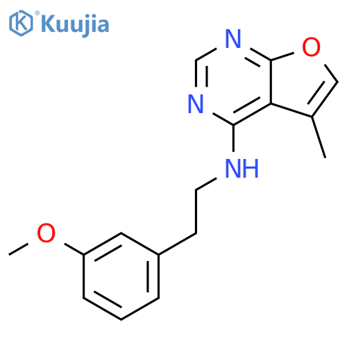 Furo[2,3-d]pyrimidin-4-amine, N-[2-(3-methoxyphenyl)ethyl]-5-methyl- structure