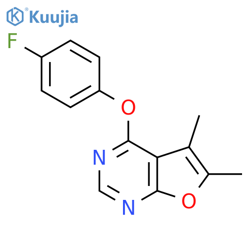 Furo[2,3-d]pyrimidine, 4-(4-fluorophenoxy)-5,6-dimethyl- structure