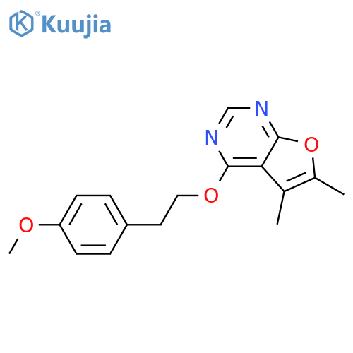 Furo[2,3-d]pyrimidine, 4-[2-(4-methoxyphenyl)ethoxy]-5,6-dimethyl- structure