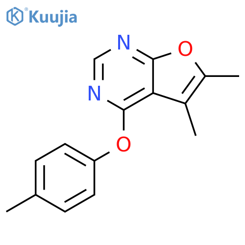Furo[2,3-d]pyrimidine, 5,6-dimethyl-4-(4-methylphenoxy)- structure