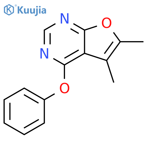 Furo[2,3-d]pyrimidine, 5,6-dimethyl-4-phenoxy- structure
