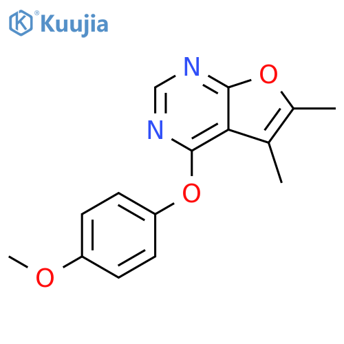 Furo[2,3-d]pyrimidine, 4-(4-methoxyphenoxy)-5,6-dimethyl- structure