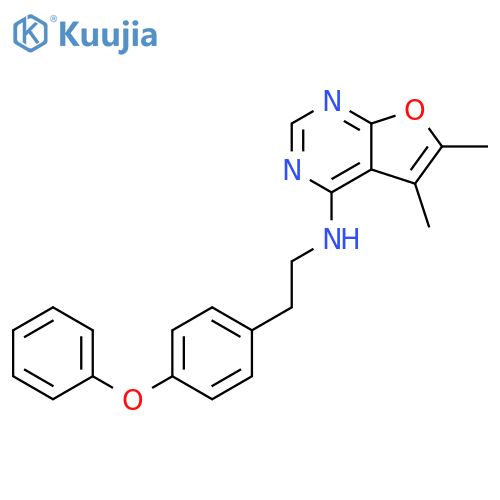 Furo[2,3-d]pyrimidin-4-amine,5,6-dimethyl-N-[2-(4-phenoxyphenyl)ethyl]- structure