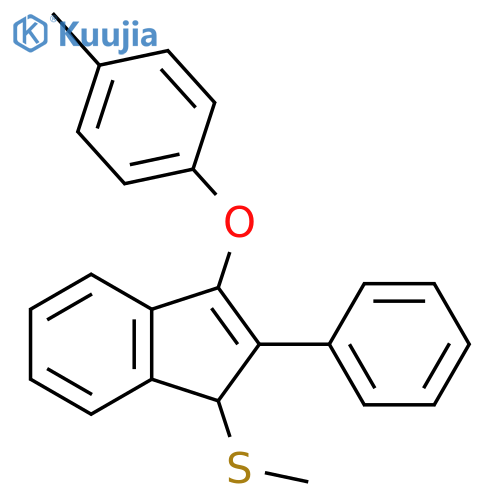 1H-Indene, 3-(4-methylphenoxy)-1-(methylthio)-2-phenyl- structure