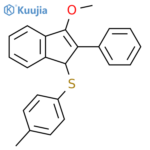 1H-Indene, 3-methoxy-1-[(4-methylphenyl)thio]-2-phenyl- structure