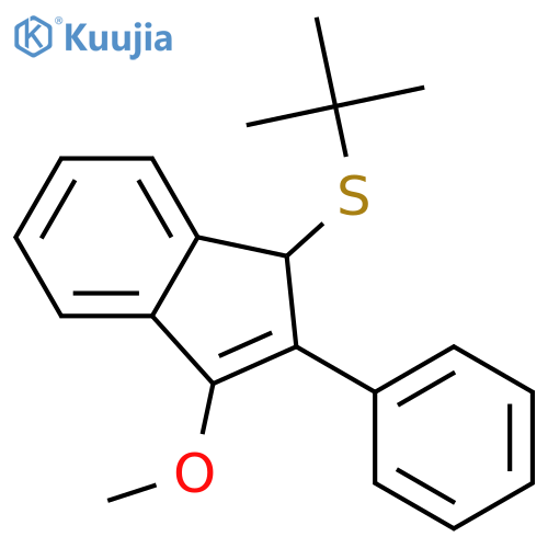 1H-Indene, 1-[(1,1-dimethylethyl)thio]-3-methoxy-2-phenyl- structure