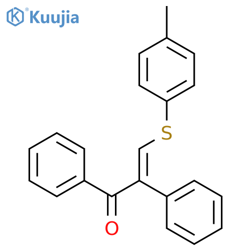 2-Propen-1-one, 3-[(4-methylphenyl)thio]-1,2-diphenyl-, (E)- structure